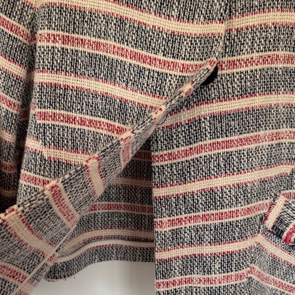Zara Women's Summer Tweed Striped Jacket - M - Picture 4 of 5